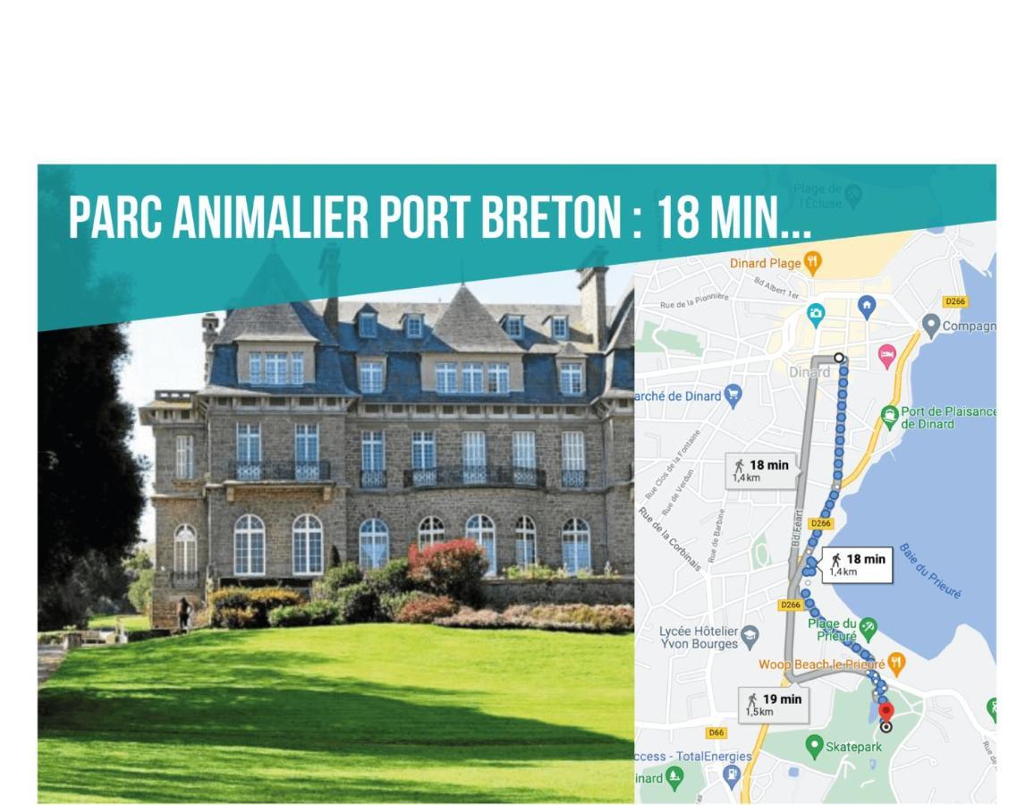 Homard And Fox, Appartement 2 Chambres 100M De La Mer 迪纳尔 外观 照片